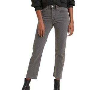 Levis Wedgie Straight Grey Jeans